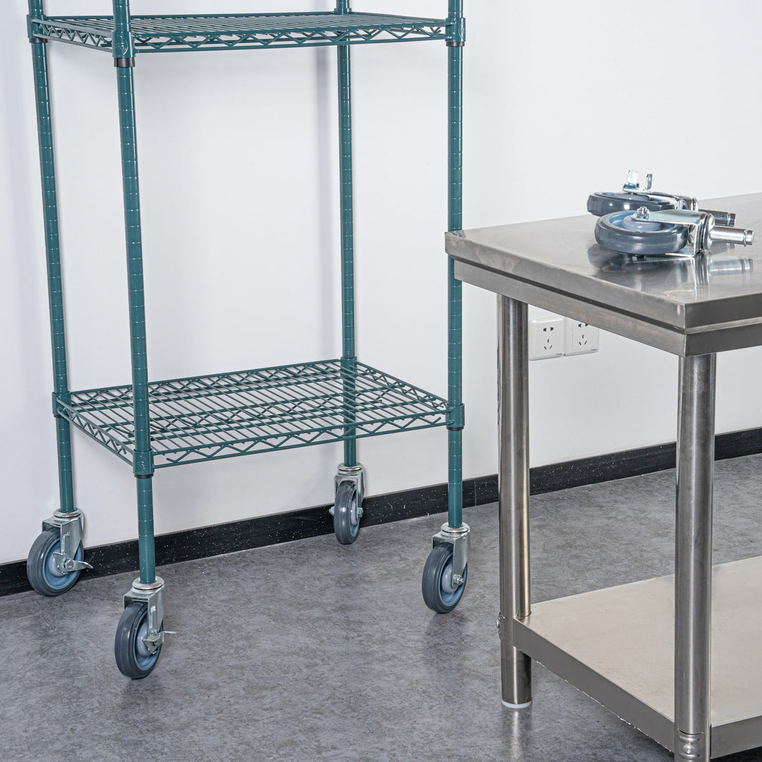 Restaurantware RW Base 5 Inch Stem Casters, for Shelf Kit - Restaurant Equipment and Smallwares - Canadian Distribution - Ships Free Within Canada on Orders Above CAD $199