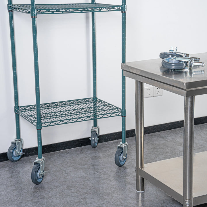 Restaurantware RW Base 5 Inch Stem Casters, for Shelf Kit - Restaurant Equipment and Smallwares - Canadian Distribution - Ships Free Within Canada on Orders Above CAD $199