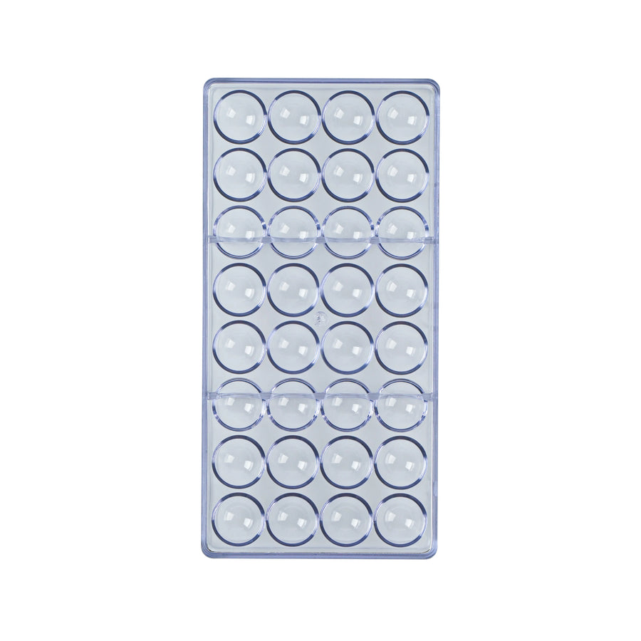 Restaurantware Pastry Tek 32-Compartment Half Sphere Candy & Chocolate Molds, Polycarbonate - Restaurant Equipment and Smallwares - Canadian Distribution