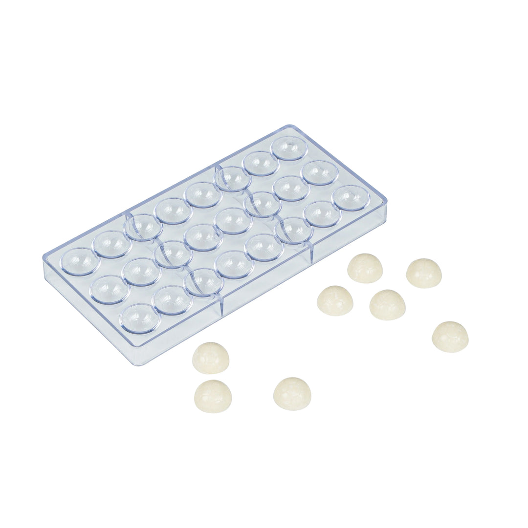 Restaurantware Pastry Tek 24-Compartment Soccer Ball Candy & Chocolate Molds, Polycarbonate - Restaurant Equipment and Smallwares - Canadian Distribution - Ships Free Within Canada on Orders Above CAD $199