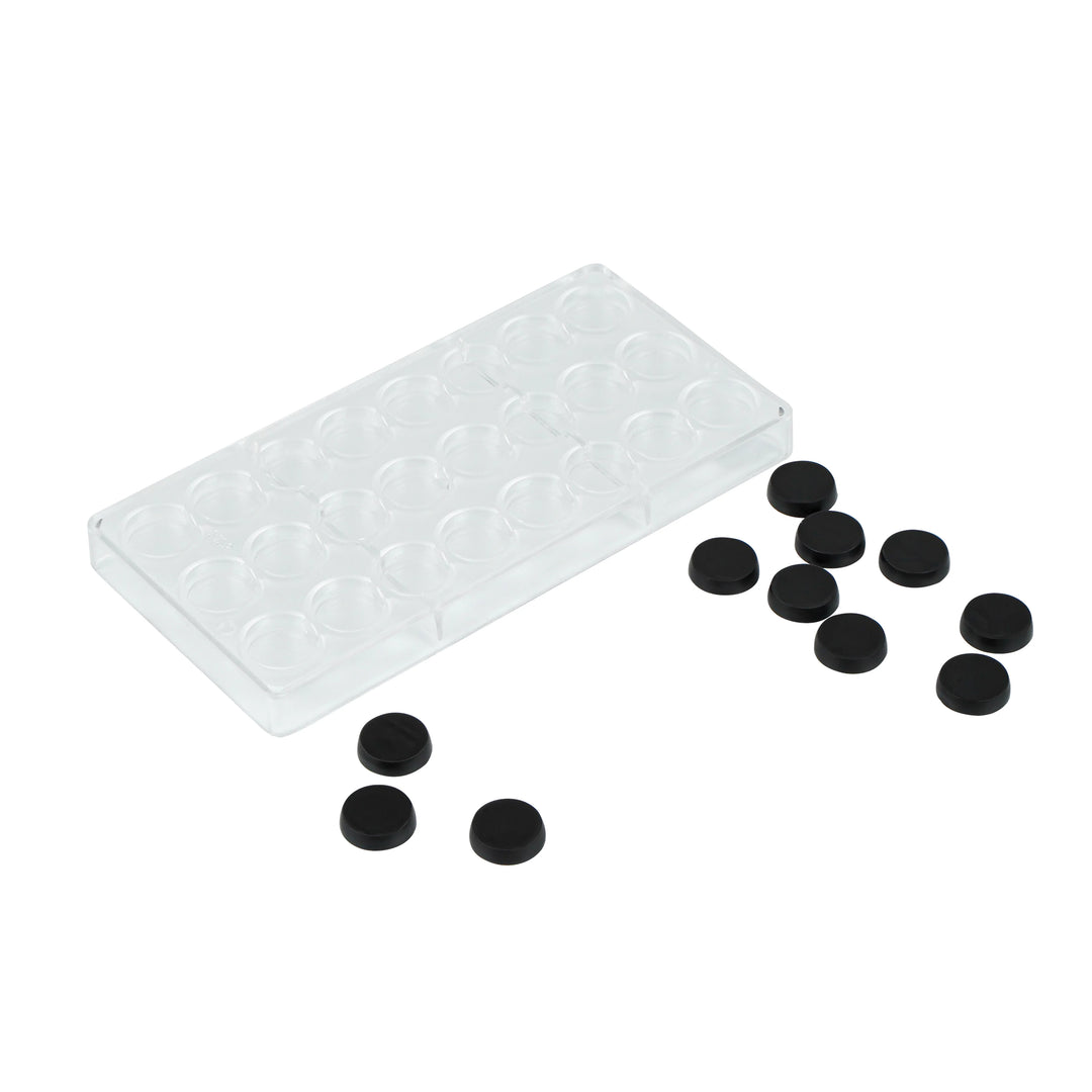 Restaurantware Pastry Tek 24-Compartment Cylinder Candy & Chocolate Molds, Polycarbonate - Restaurant Equipment and Smallwares - Canadian Distribution - Ships Free Within Canada on Orders Above CAD $199