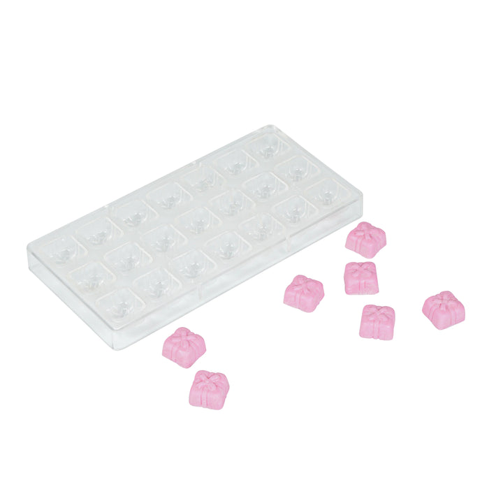 Restaurantware Pastry Tek 21-Compartment Gift Box Candy & Chocolate Molds, Polycarbonate - Restaurant Equipment and Smallwares - Canadian Distribution - Ships Free Within Canada on Orders Above CAD $199
