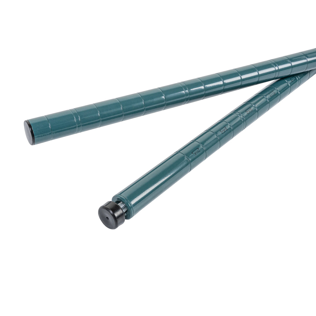 Restaurantware RW Base 74 Inch Green Epoxy Shelf Posts, Stationary, with Leveling Foot, Corrosion-Resistant - Restaurant Equipment and Smallwares - Canadian Distribution