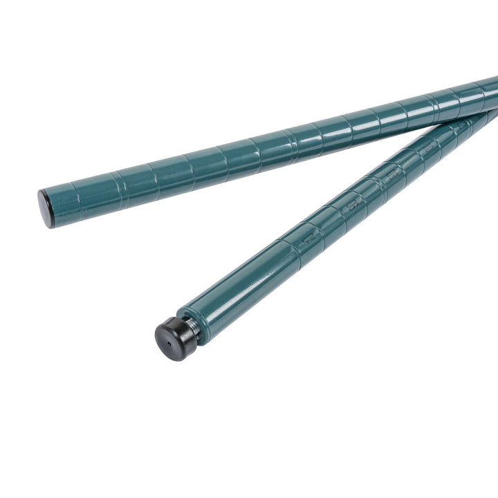 Restaurantware RW Base 74 Inch Green Epoxy Shelf Posts, Stationary, with Leveling Foot, Corrosion-Resistant - Restaurant Equipment and Smallwares - Canadian Distribution