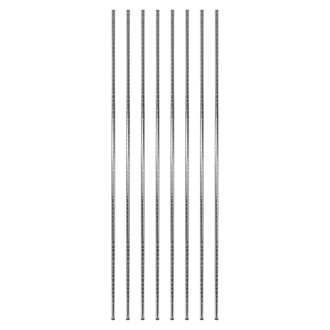 Restaurantware RW Base 74 Inch Chrome Shelf Posts, Stationary, with Leveling Foot - Restaurant Equipment and Smallwares - Canadian Distribution - Ships Free Within Canada on Orders Above CAD $199