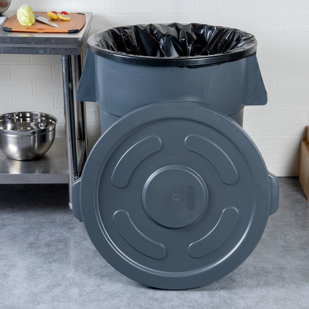 Restaurantware RW Clean Trash Can & Ingredient Bin Lids, Plastic, Gray, for 55 Gallon Trash Can & Ingredient Bin - Restaurant Equipment and Smallwares - Canadian Distribution - Ships Free Within Canada on Orders Above CAD $199