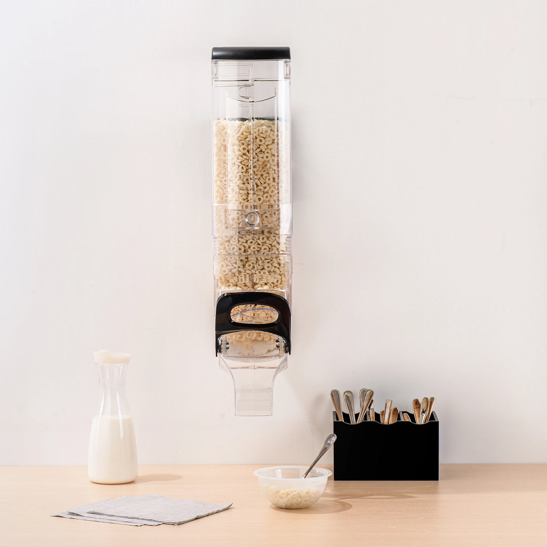 Restaurantware Met Lux 5 Gallon Wall Mount Cereal Dispensers, Plastic, 28 x 13.50 x 6 Inch - Restaurant Equipment and Smallwares - Canadian Distribution - Ships Free Within Canada on Orders Above CAD $199