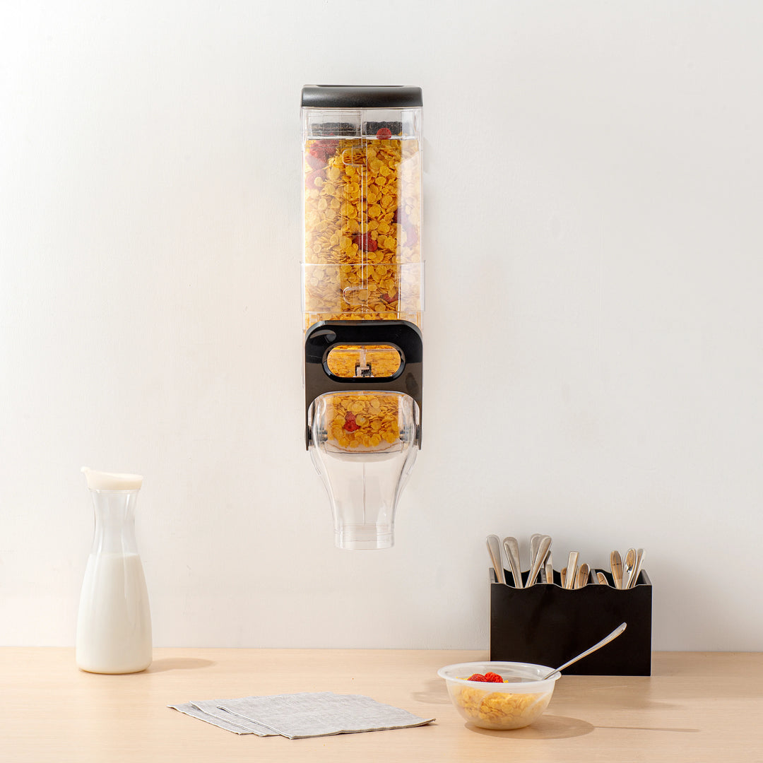 Restaurantware Met Lux 3.50 Gallon Wall Mount Cereal Dispensers, Plastic, 22.50 x 13.50 x 6 Inch - Restaurant Equipment and Smallwares - Canadian Distribution - Ships Free Within Canada on Orders Above CAD $199