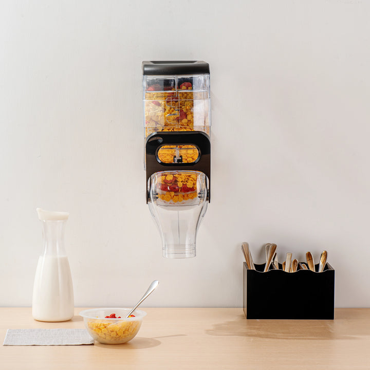Restaurantware Met Lux 2 Gallon Wall Mount Cereal Dispensers, Plastic, 17.25 x 13.50 x 6 Inch - Restaurant Equipment and Smallwares - Canadian Distribution - Ships Free Within Canada on Orders Above CAD $199