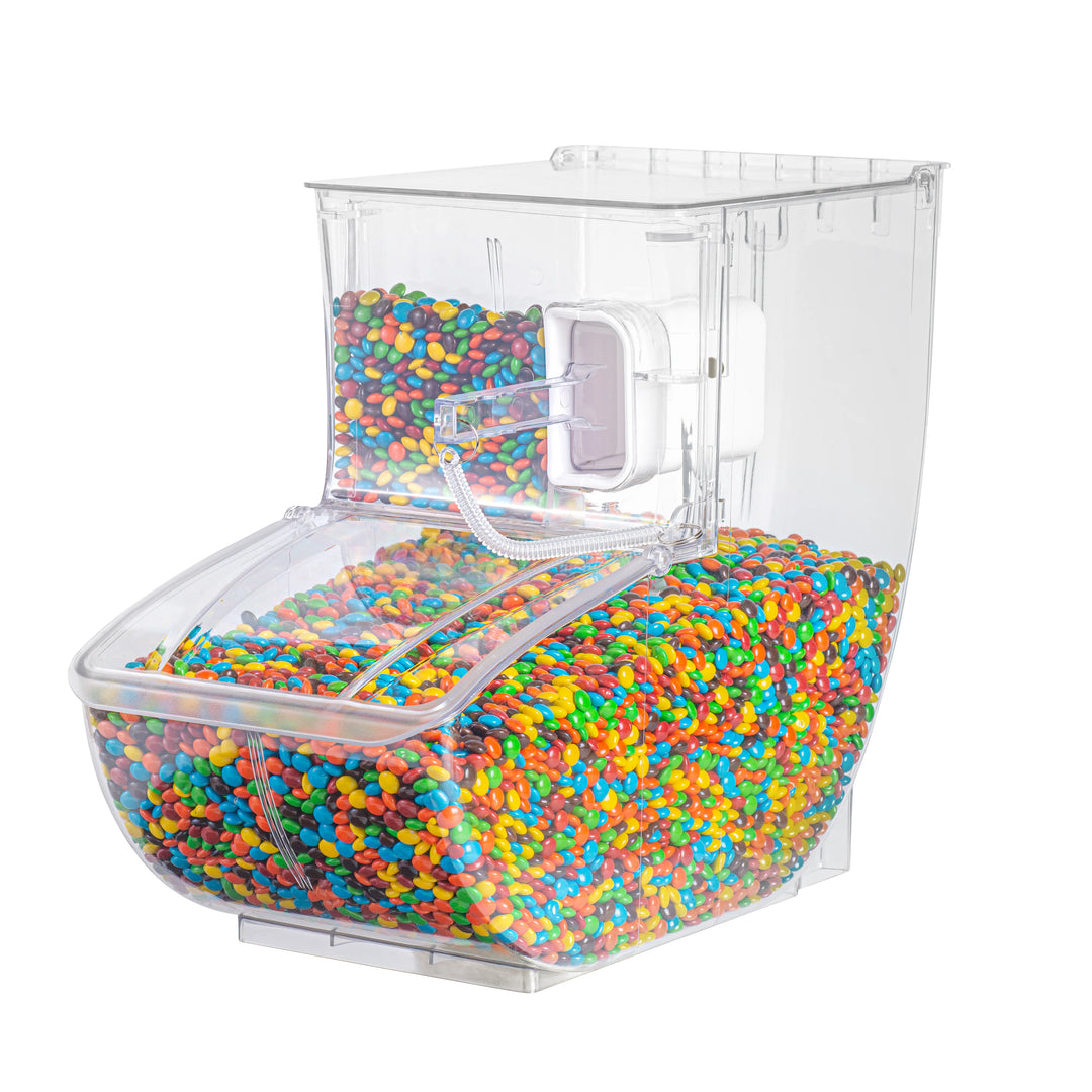 Restaurantware Met Lux 3 Gallon Topping Bin, Clear, Plastic, 13 x 15.75 x 7.75 Inch, with Scoop - 1 Unit/Case - Restaurant Equipment and Smallwares - Canadian Distribution - Ships Free Within Canada on Orders Above CAD $199