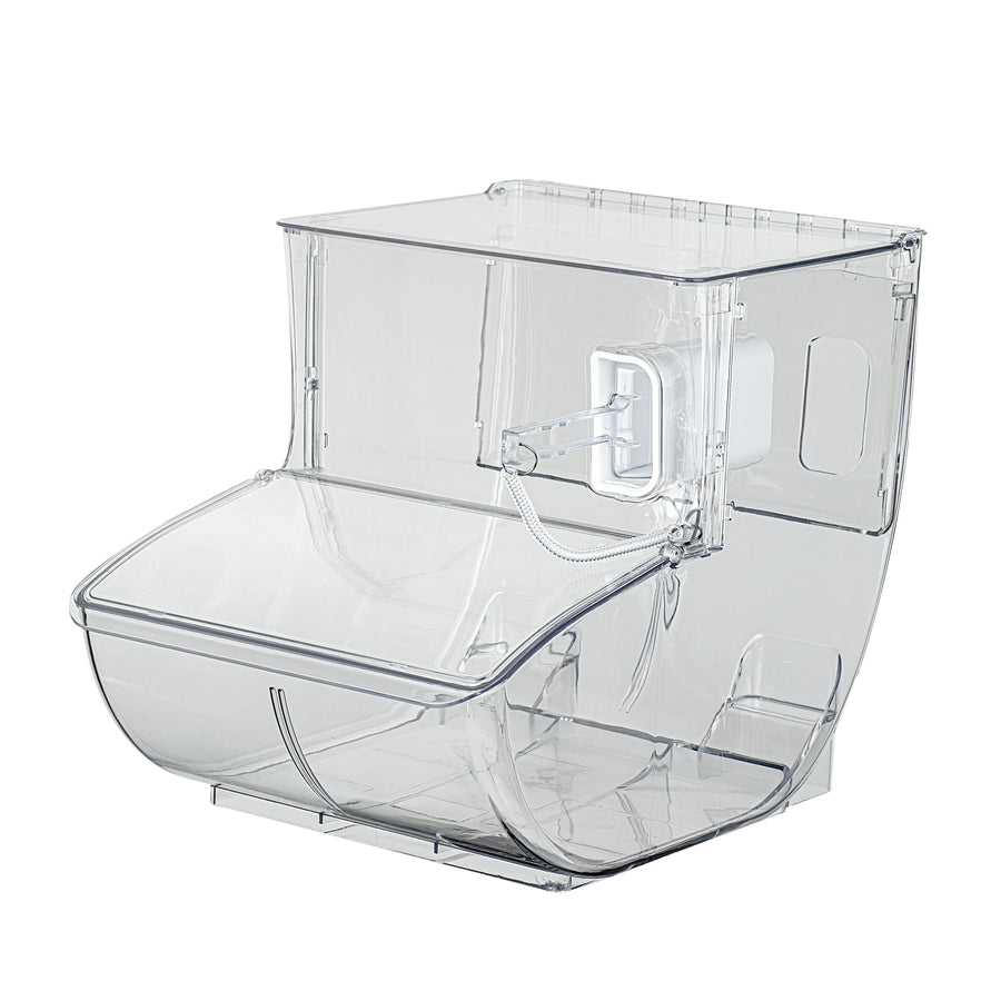 Restaurantware Met Lux 5.25 Gallon Topping Bin, Clear, Plastic, 16 x 11.75 x 13 Inch, with Scoop - Restaurant Equipment and Smallwares - Canadian Distribution