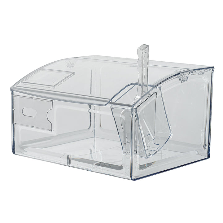 Restaurantware Met Lux 2 Gallon Topping Bin, Clear, Plastic, 7 x 9.75 x 11.75 Inch, with Scoop - Restaurant Equipment and Smallwares - Canadian Distribution
