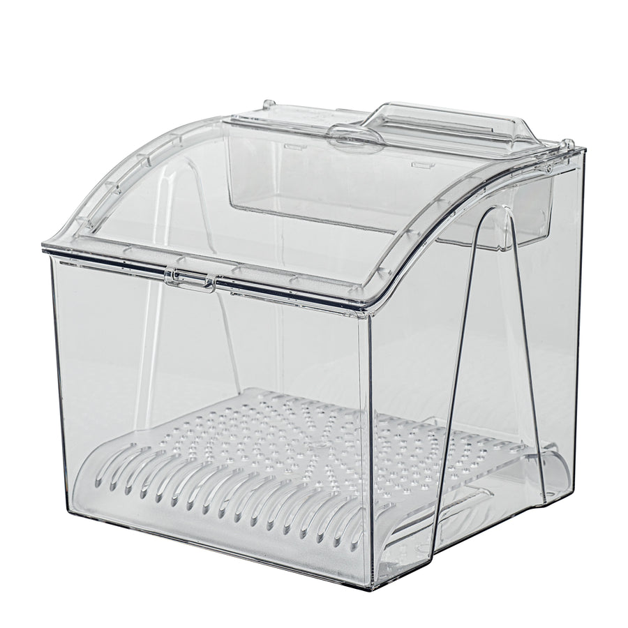Restaurantware Met Lux 1.50 Gallon Topping Bin, Clear, Plastic, 7.75 x 6.75 x 7.75 Inch, with Scoop - Restaurant Equipment and Smallwares - Canadian Distribution