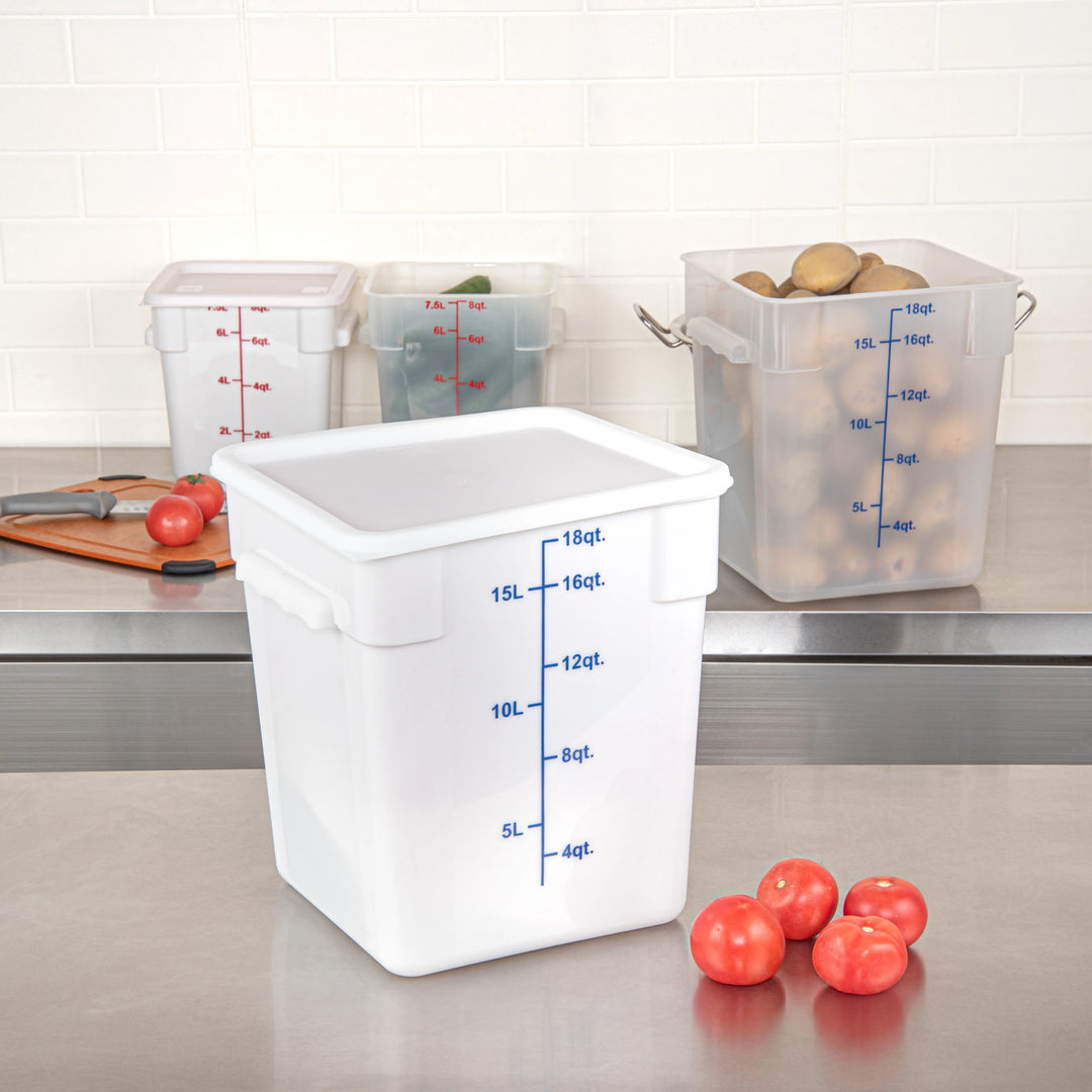 Restaurantware Met Lux Lids, White, Plastic, Square, for 12/18/22 Quart Food Storage Container - Restaurant Equipment and Smallwares - Canadian Distribution - Ships Free Within Canada on Orders Above CAD $199