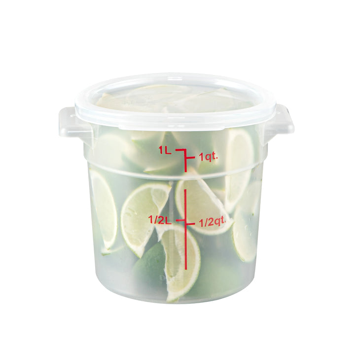 Restaurantware Met Lux Lids, Translucent, Plastic, Round, for 1 Quart Food Storage Container - Restaurant Equipment and Smallwares - Canadian Distribution - Ships Free Within Canada on Orders Above CAD $199