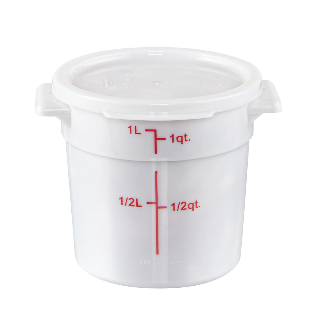 Restaurantware Met Lux Lids, White, Plastic, Round, for 1 Quart Food Storage Container - Restaurant Equipment and Smallwares - Canadian Distribution - Ships Free Within Canada on Orders Above CAD $199