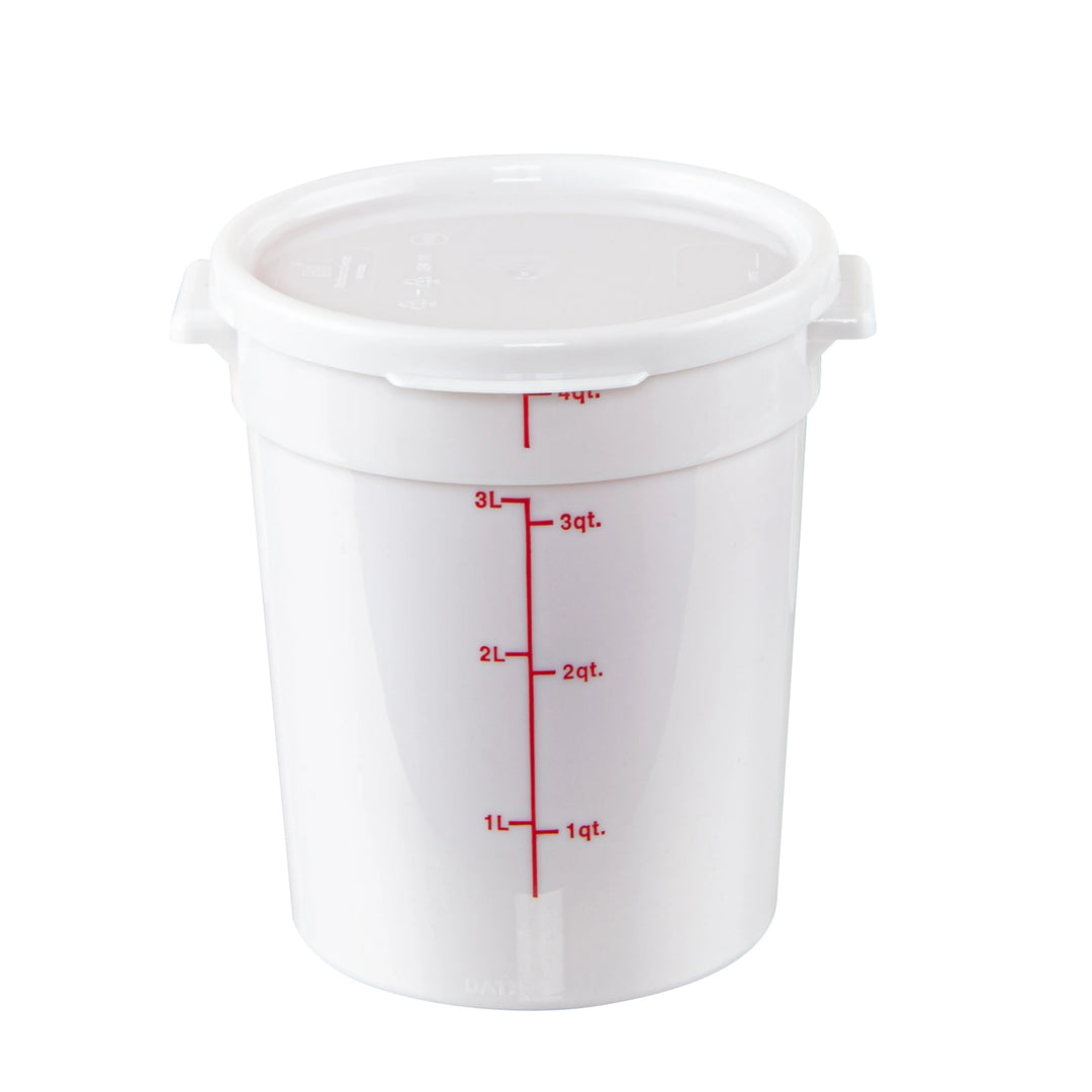 Restaurantware Met Lux Lids, White, Plastic, Round, for 2 & 4 Quart Food Storage Container - Restaurant Equipment and Smallwares - Canadian Distribution - Ships Free Within Canada on Orders Above CAD $199