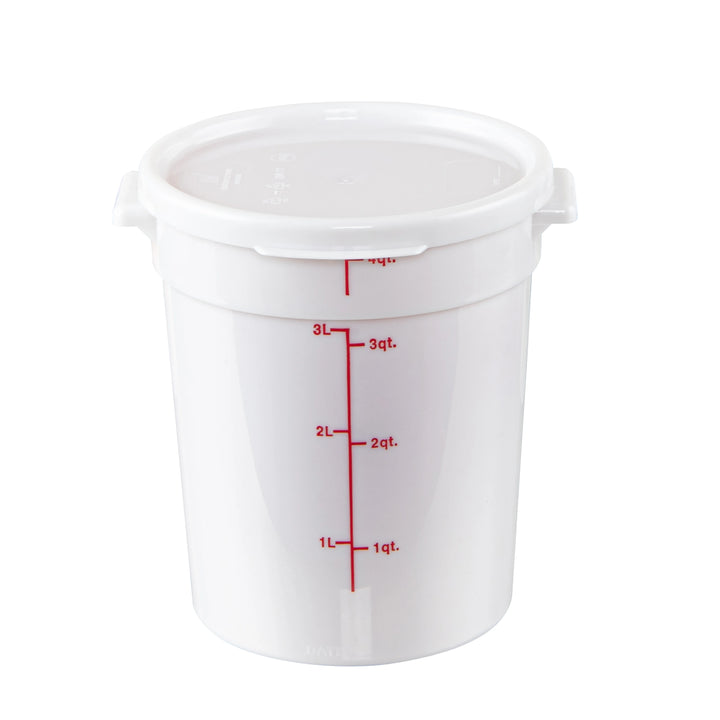 Restaurantware Met Lux Lids, White, Plastic, Round, for 2 & 4 Quart Food Storage Container - Restaurant Equipment and Smallwares - Canadian Distribution - Ships Free Within Canada on Orders Above CAD $199