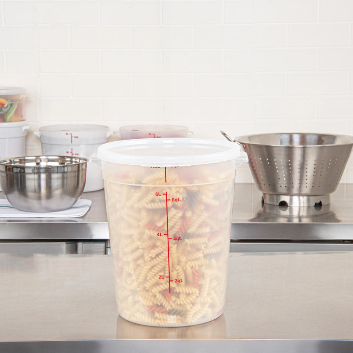 Restaurantware Met Lux Lids, Translucent, Plastic, Round, for 6 & 8 Quart Food Storage Container - Restaurant Equipment and Smallwares - Canadian Distribution - Ships Free Within Canada on Orders Above CAD $199