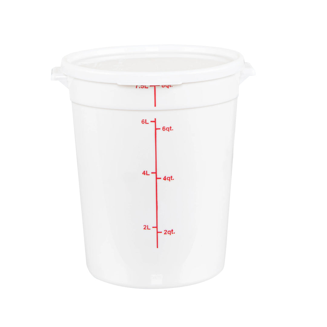 Restaurantware Met Lux Lids, White, Plastic, Round, for 6 & 8 Quart Food Storage Container - Restaurant Equipment and Smallwares - Canadian Distribution - Ships Free Within Canada on Orders Above CAD $199