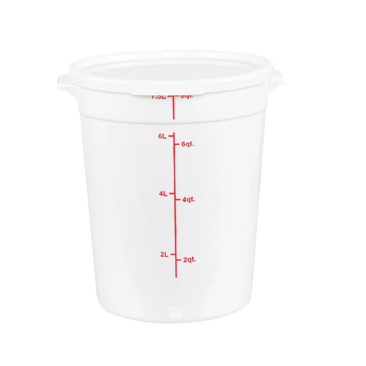 Restaurantware Met Lux Lids, White, Plastic, Round, for 6 & 8 Quart Food Storage Container - Restaurant Equipment and Smallwares - Canadian Distribution - Ships Free Within Canada on Orders Above CAD $199