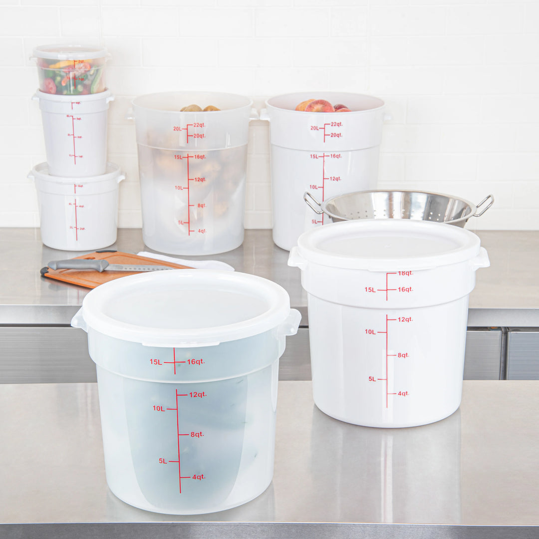 Restaurantware Met Lux Lids, Translucent, Plastic, Round, for 12/18/22 Quart Food Storage Container - Restaurant Equipment and Smallwares - Canadian Distribution - Ships Free Within Canada on Orders Above CAD $199