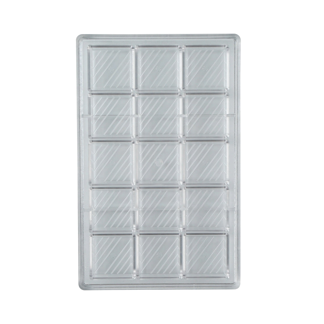 Restaurantware Pastry Tek 15-Compartment Square with Lines Candy & Chocolate Molds, Polycarbonate - Restaurant Equipment and Smallwares - Canadian Distribution