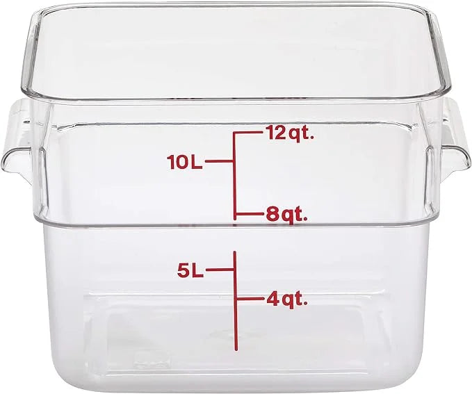 Cambro 12Qt Square Clear Camwear Food Storage Container - Restaurant Equipment and Smallwares - Canadian Distribution - Ships Free Within Canada on Orders Above CAD $199