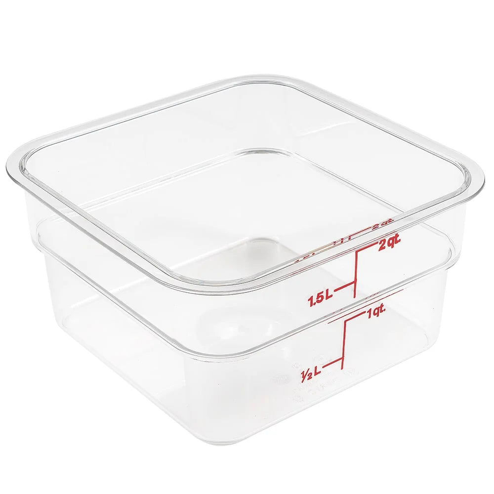 Cambro 2Qt Square Clear Camwear Food Storage Container - Restaurant Equipment and Smallwares - Canadian Distribution - Ships Free Within Canada on Orders Above CAD $199
