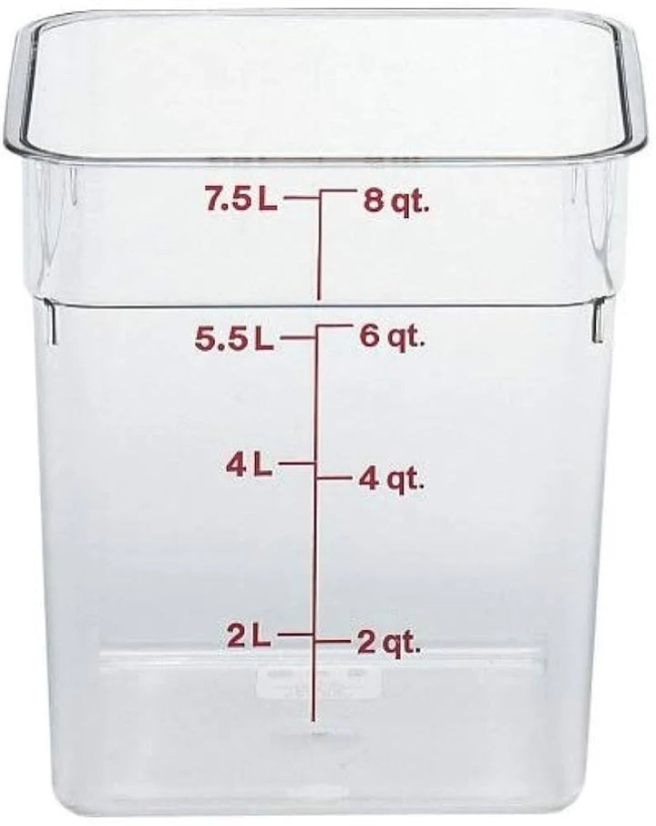 Cambro 8Qt Square Clear Camwear Food Storage Container - Restaurant Equipment and Smallwares - Canadian Distribution - Ships Free Within Canada on Orders Above CAD $199
