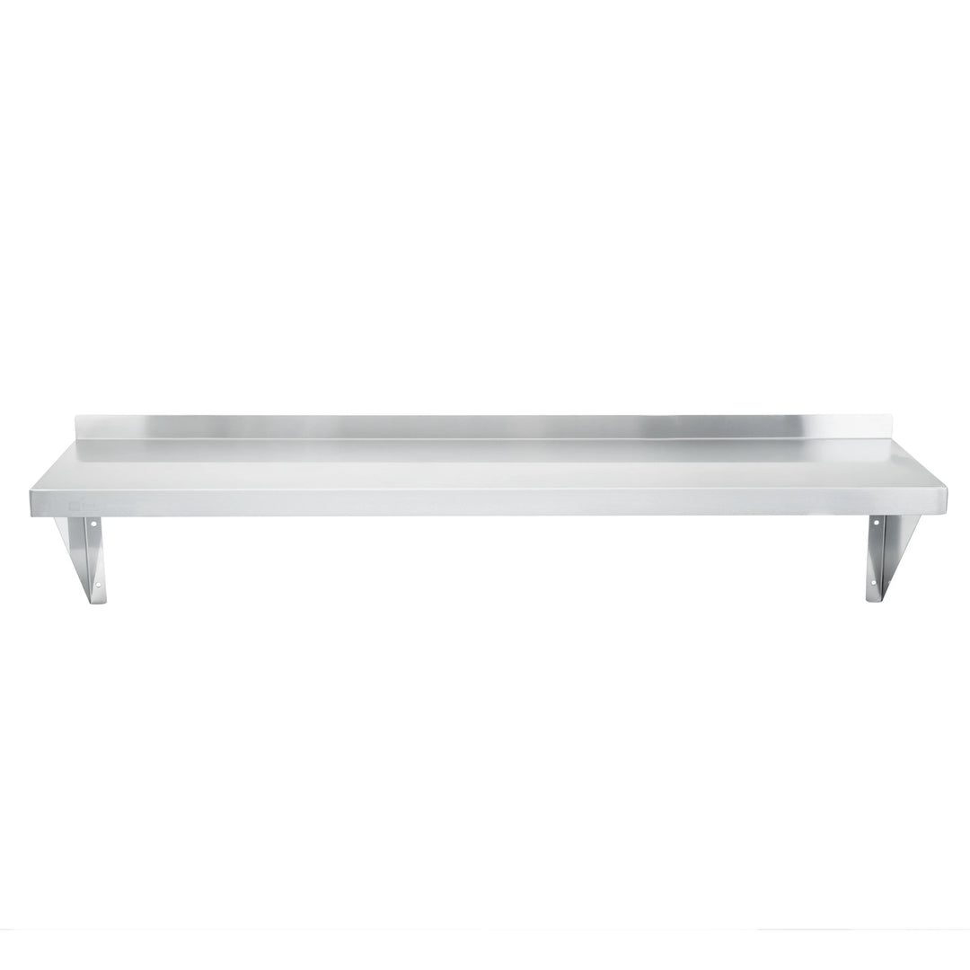 Restaurantware 18 Gauge Kitchen Tek Heavy Duty Stainless Steel Wall Mount Shelves, 12X48In - Restaurant Equipment and Smallwares - Canadian Distribution - Ships Free Within Canada on Orders Above CAD $199