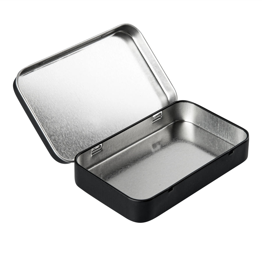 Restaurantware RW Base 6oz Black Rectangular Tin Containers, with Hinged Lid - Restaurant Equipment and Smallwares - Canadian Distribution