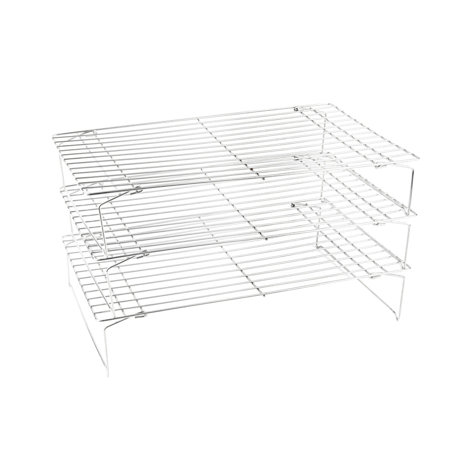 Restaurantware Met Lux 3-Tier Stackable Wire Cooling Rack Set, Stainless Steel, 15.75 x 9.75 x 8.25In - Restaurant Equipment and Smallwares - Canadian Distribution