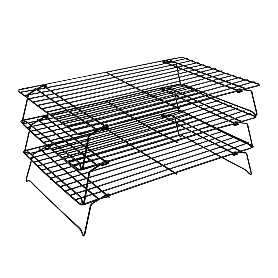 Restaurantware Met Lux 3-Tier Stackable Wire Cooling Rack Set, Black, Iron, 15.75 x 9.75 x 8.25In - Restaurant Equipment and Smallwares - Canadian Distribution