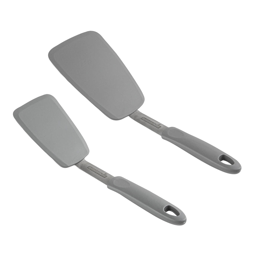 Restaurantware Comfy Grip 2-Piece Solid Turner Set, Gray, Silicone - Restaurant Equipment and Smallwares - Canadian Distribution
