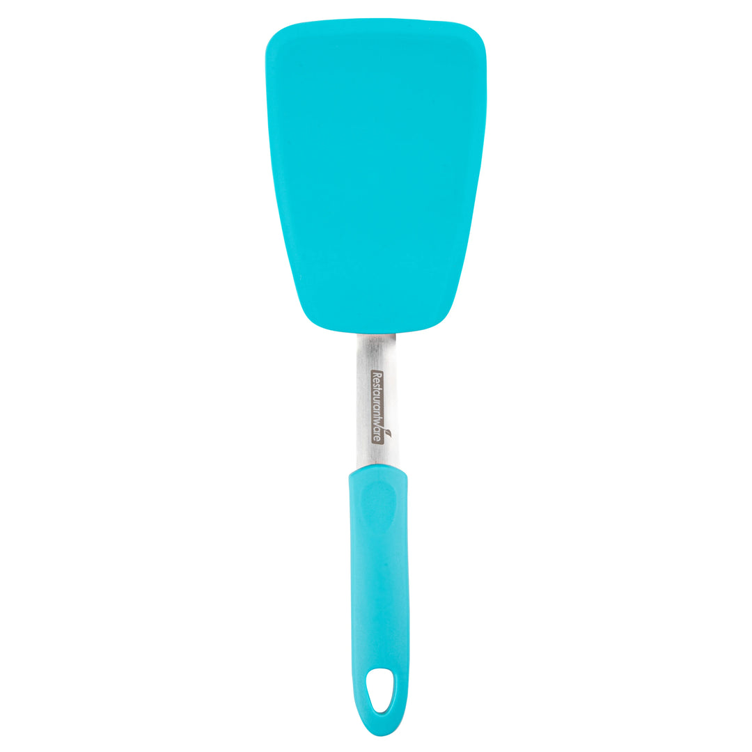 Restaurantware Comfy Grip 13.25In Solid Turner, Turquoise, Silicone - Restaurant Equipment and Smallwares - Canadian Distribution - Ships Free Within Canada on Orders Above CAD $199