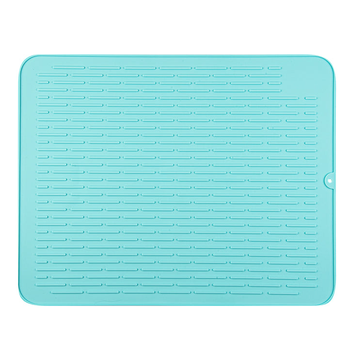Restaurantware Comfy Grip Turquoise Silicone Drying Mat, Rectangular, 23 x 18In - Restaurant Equipment and Smallwares - Canadian Distribution