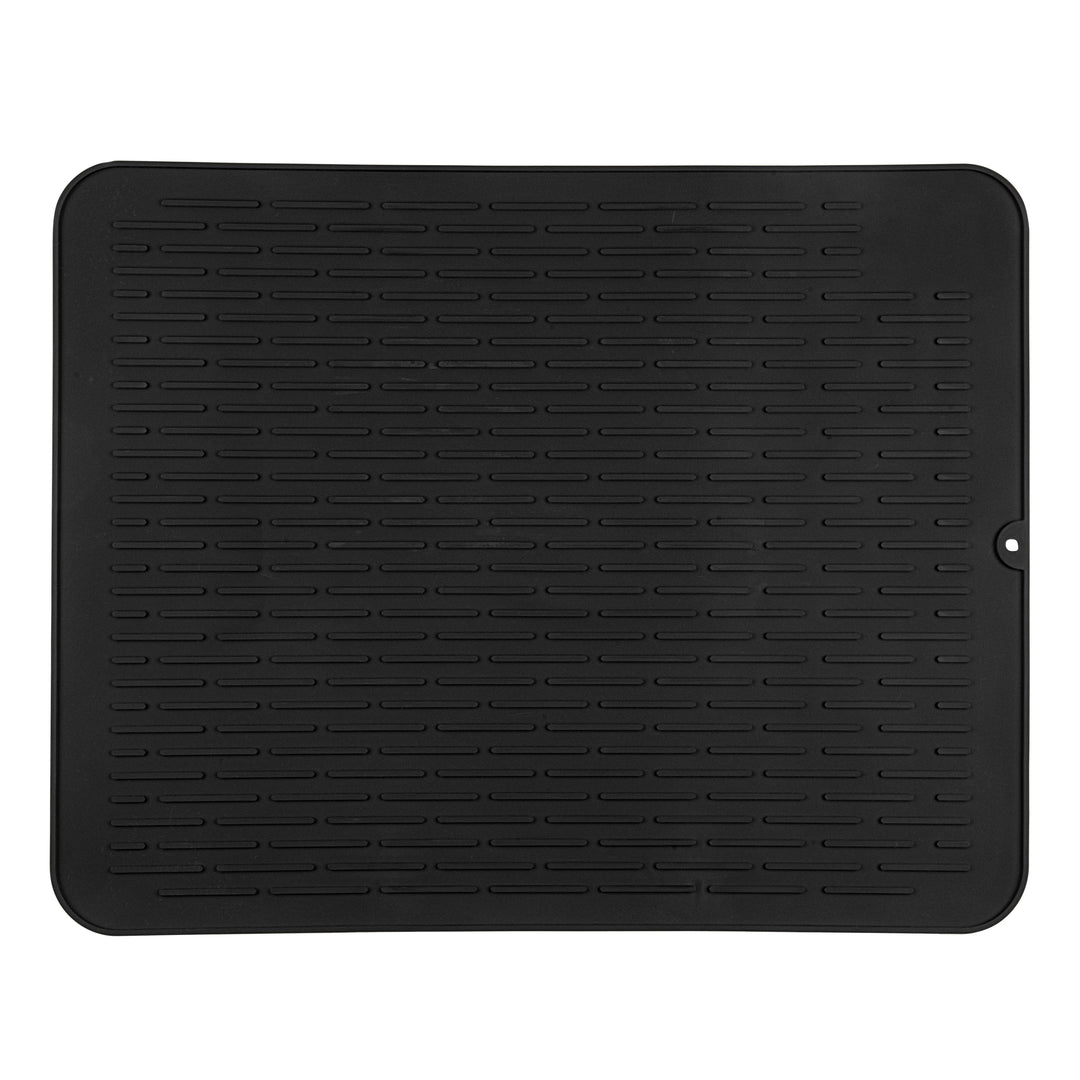 Restaurantware Comfy Grip Black Silicone Drying Mat, Rectangular, 23 x 18In - Restaurant Equipment and Smallwares - Canadian Distribution