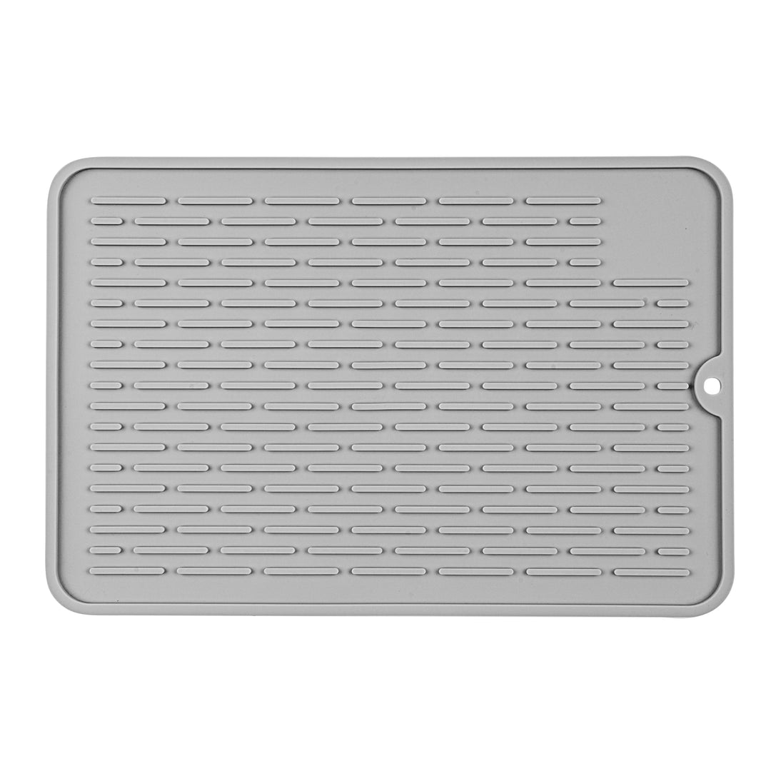 Restaurantware Comfy Grip Gray Silicone Drying Mat, Rectangular, 11.75 x 7.75In - Restaurant Equipment and Smallwares - Canadian Distribution