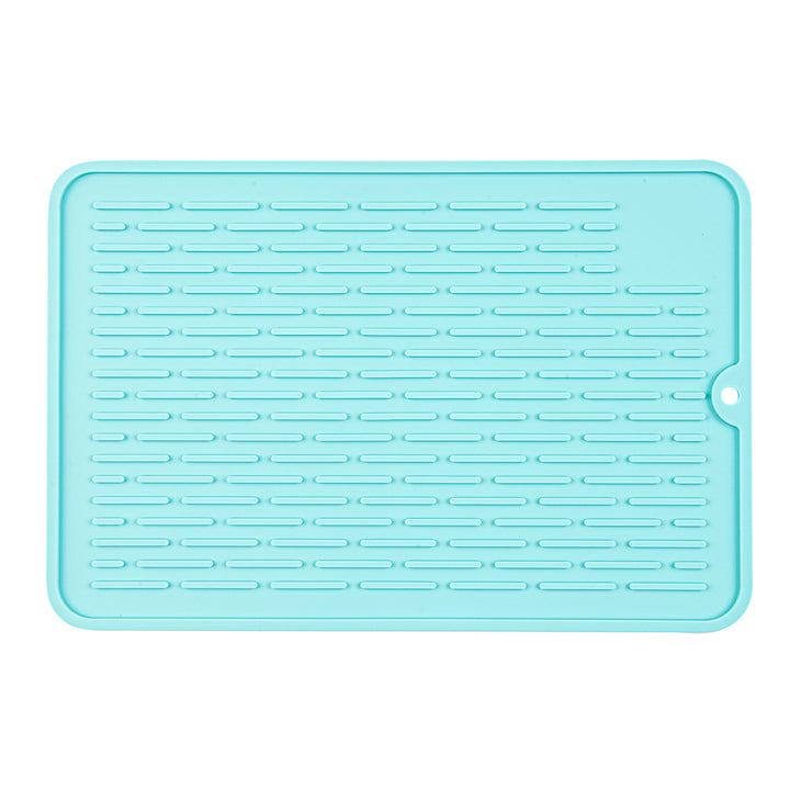 Restaurantware Comfy Grip Turquoise Silicone Drying Mat, Rectangular, 11.75 x 7.75In - Restaurant Equipment and Smallwares - Canadian Distribution