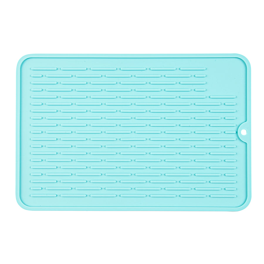Restaurantware Comfy Grip Turquoise Silicone Drying Mat, Rectangular, 11.75 x 7.75In - Restaurant Equipment and Smallwares - Canadian Distribution