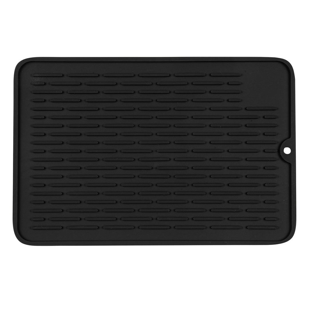 Restaurantware Comfy Grip Black Silicone Drying Mat, Rectangular, 11.75 x 7.75In - Restaurant Equipment and Smallwares - Canadian Distribution