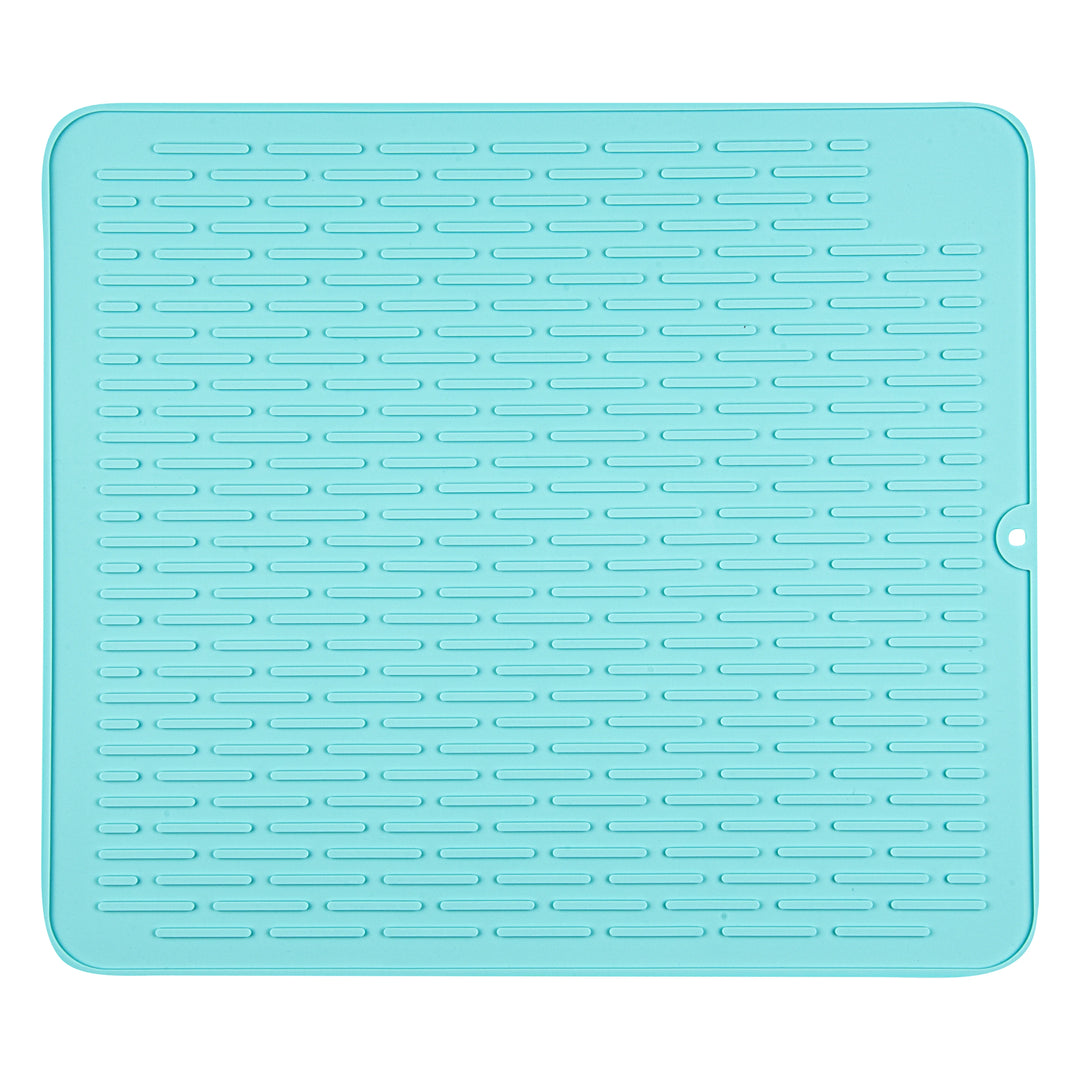 Restaurantware Comfy Grip Turquoise Silicone Drying Mat, Rectangular, 17.75 x 15.75In - Restaurant Equipment and Smallwares - Canadian Distribution