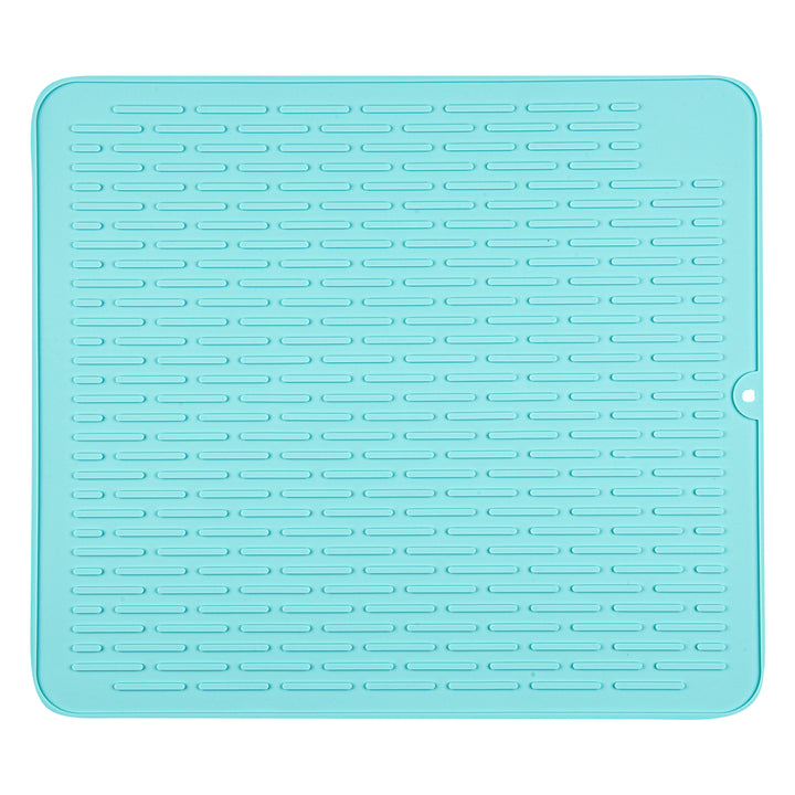 Restaurantware Comfy Grip Turquoise Silicone Drying Mat, Rectangular, 17.75 x 15.75In - Restaurant Equipment and Smallwares - Canadian Distribution