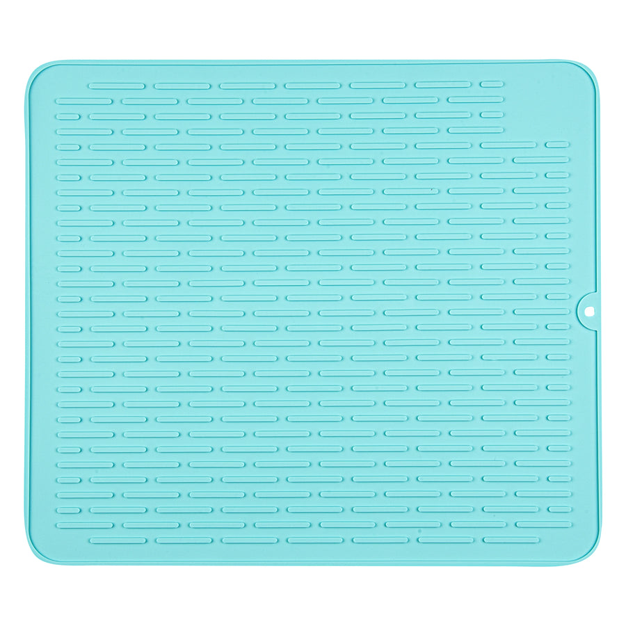 Restaurantware Comfy Grip Turquoise Silicone Drying Mat, Rectangular, 17.75 x 15.75In - Restaurant Equipment and Smallwares - Canadian Distribution