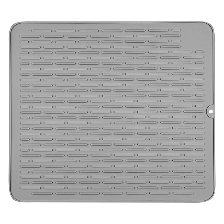 Restaurantware Comfy Grip Gray Silicone Drying Mat, Rectangular, 17.75 x 15.75In - Restaurant Equipment and Smallwares - Canadian Distribution