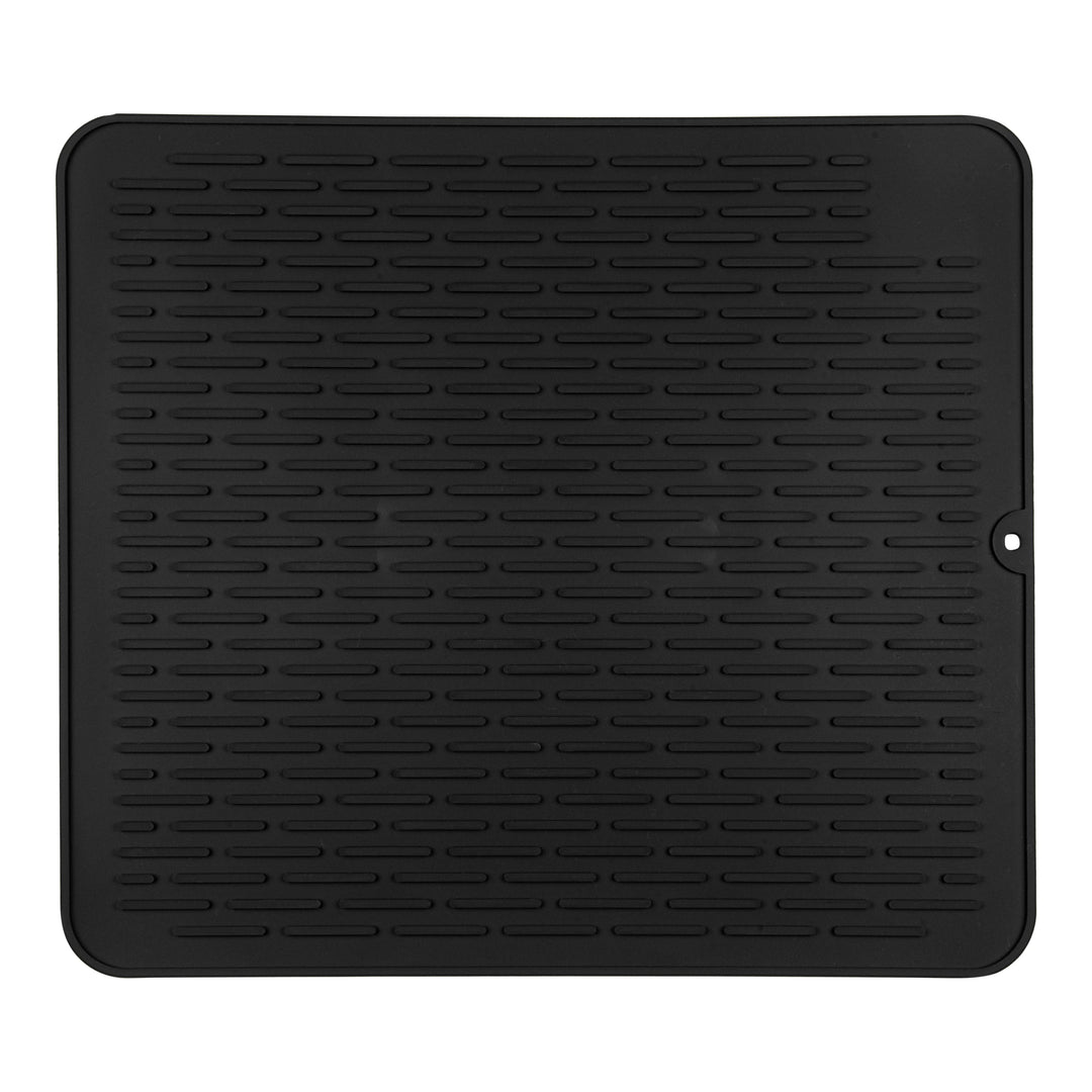 Restaurantware Comfy Grip Black Silicone Drying Mat, Rectangular, 17.75 x 15.75In - Restaurant Equipment and Smallwares - Canadian Distribution