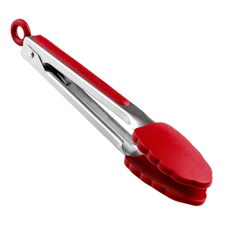 Restaurantware Met Lux Red Stainless Steel Scalloped Tong, 9 x 1.50 x 1In - Restaurant Equipment and Smallwares - Canadian Distribution