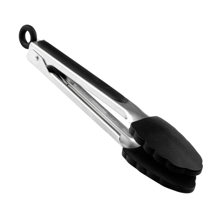 Restaurantware Met Lux Black Stainless Steel Scalloped Tong, 9 x 1.50 x 1In - Restaurant Equipment and Smallwares - Canadian Distribution