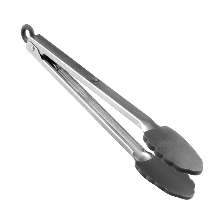 Restaurantware Met Lux Gray Stainless Steel Scalloped Tong, 12 x 1.75 x 1In - Restaurant Equipment and Smallwares - Canadian Distribution